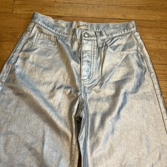 NWT Universal Thread 90s Baggy Metallic Silver Cotton Jeans - Women’s 0 Long - Picture 7 of 16